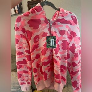 Pink bape hoodie